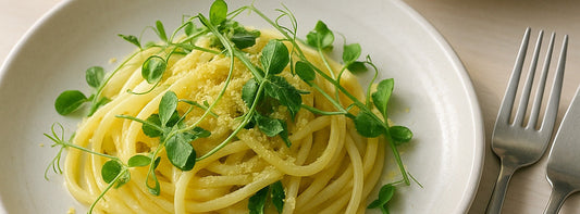 Pasta with Pea Tendrils & Lemon