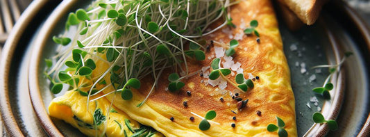 Pea Tendril & Micro Broccoli Omelette